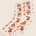 Strawberries And Cream Embroidered Socks