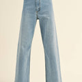 STRAIGHT WIDE LEG DENIM PANTS