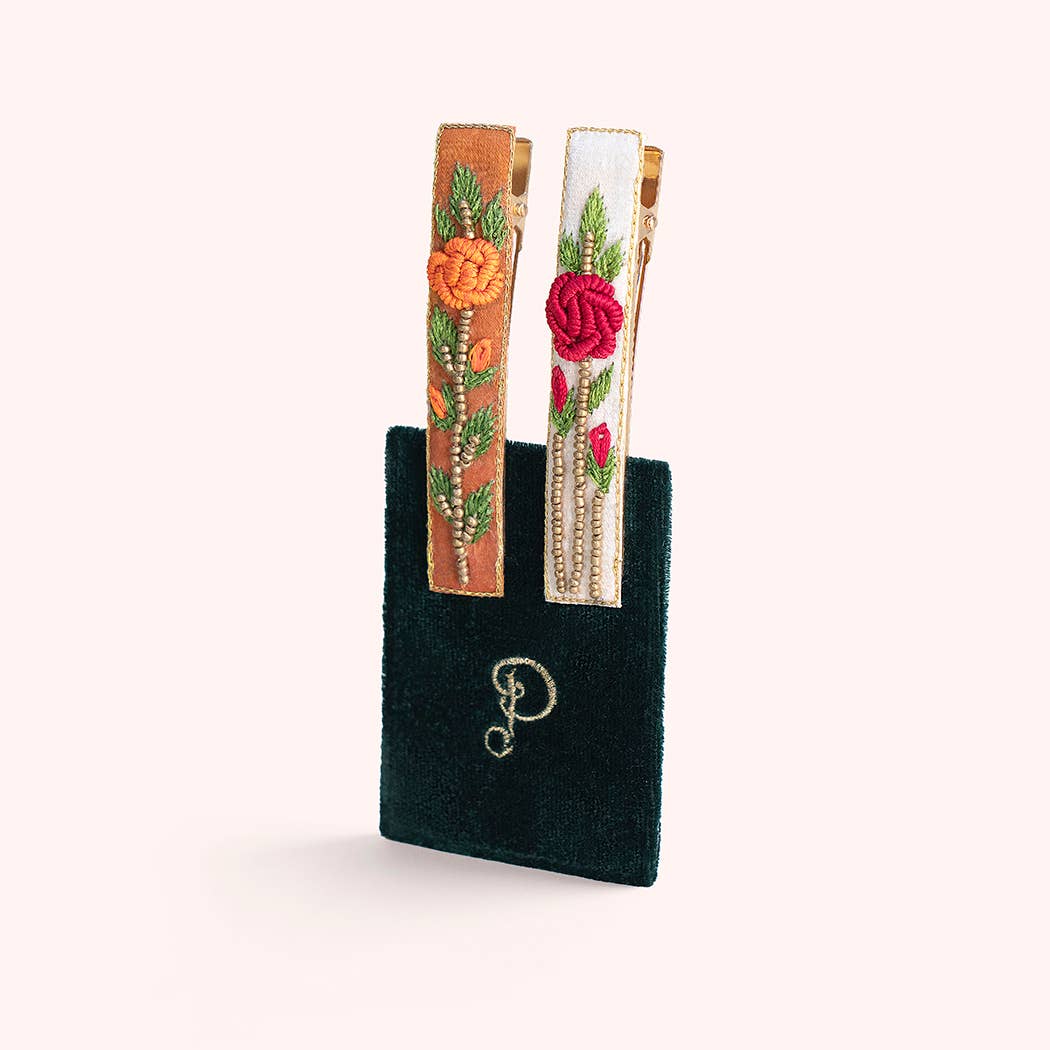 *SS26* Embellished Hair Bars - Spring Garden