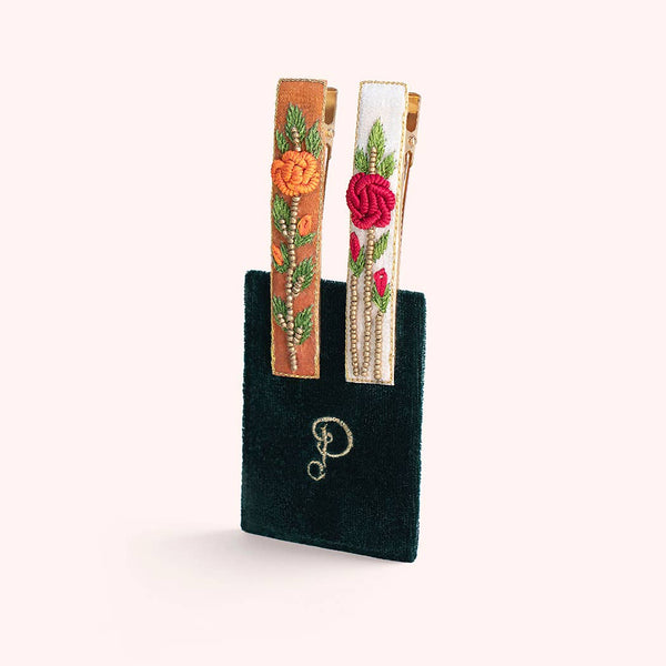 *SS26* Embellished Hair Bars - Spring Garden