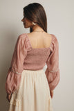 Renee Lace Up Blouse
