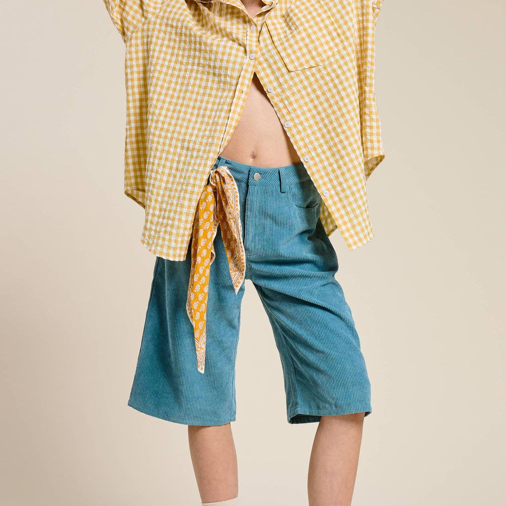 Corduroy Culotte Bermuda Shorts