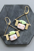Vintage lavender ArtDeco earrings