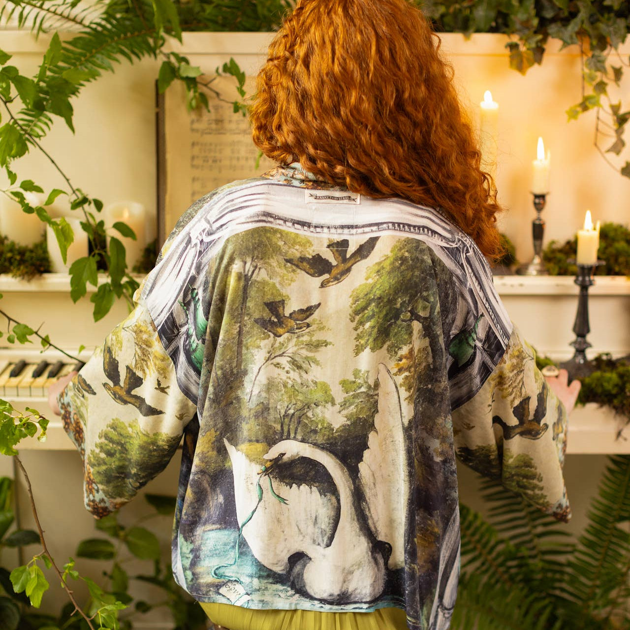 Woodland Swan Kimono - Jennifer Lane Collaboration