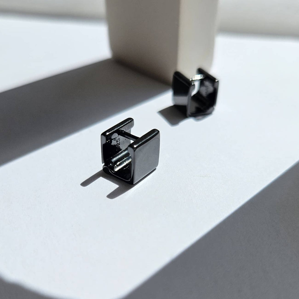 SQUARE HUGGIE EARRINGS