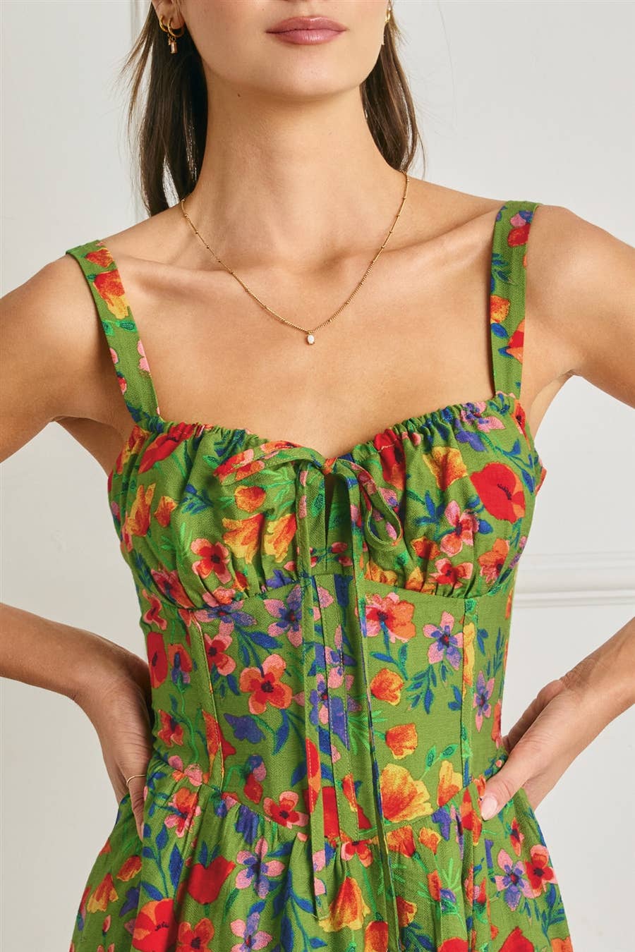 Wildflower Rush Corset Sweetheart Mini Dress