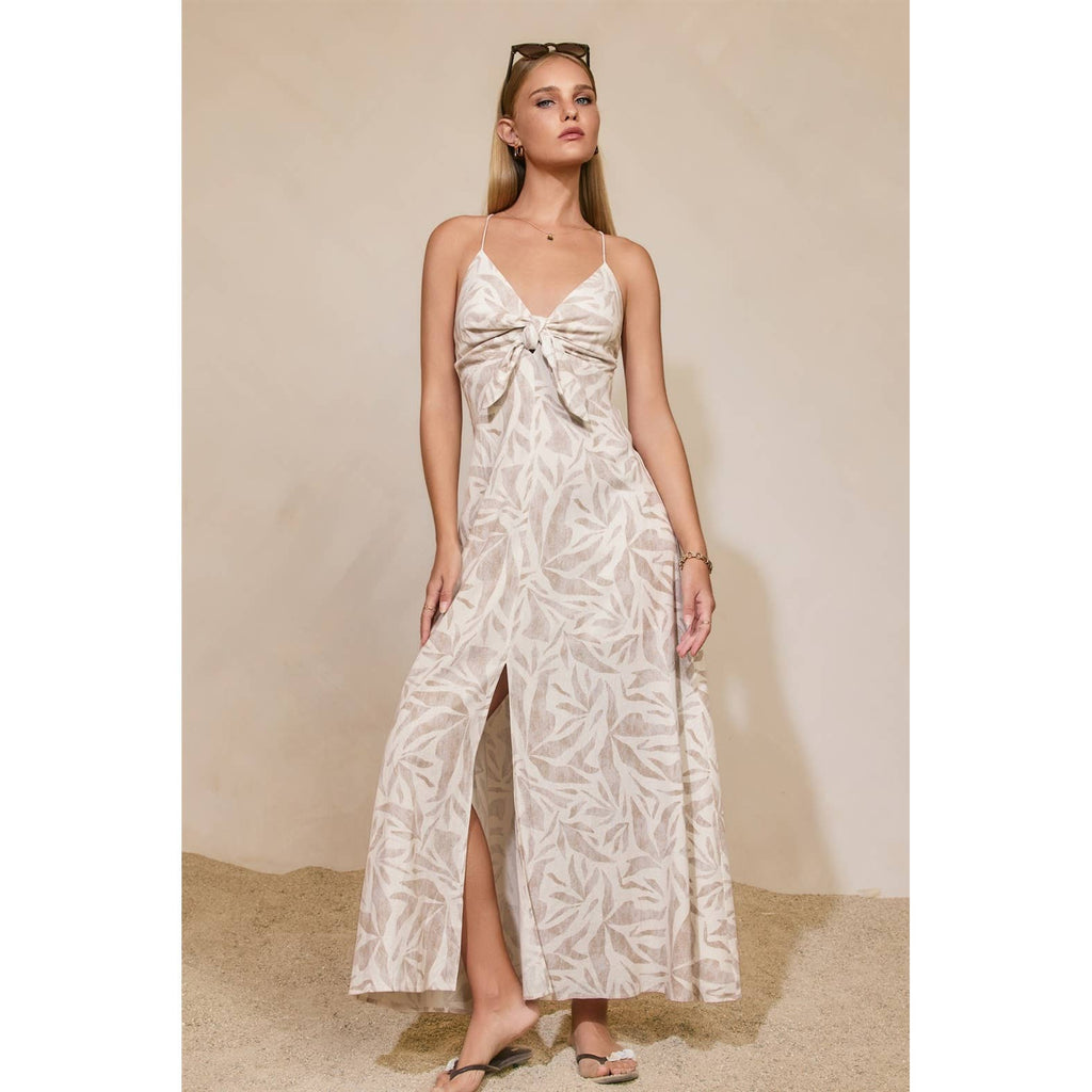 Driftwood Dreams Knot Front Maxi Dress