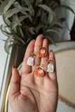 Fall Bow Pumpkin Dangles