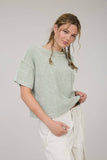 WASHED RIBBED SHORT SLEEVE TEE WITH POCKET (PRE-ORDER)