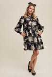 Floral Tiered Shirt Dress
