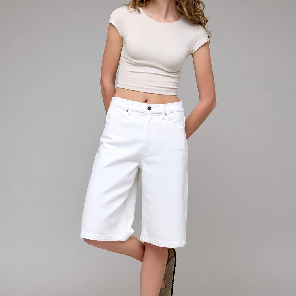 Pearl Wash Baggy Stretch Shorts