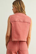 ELLIE GINGHAM FRONT VEST
