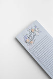 Blossom List Notepad - Blue Floral To-Do List
