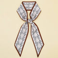 Floral and Ribbon Silk Scarf