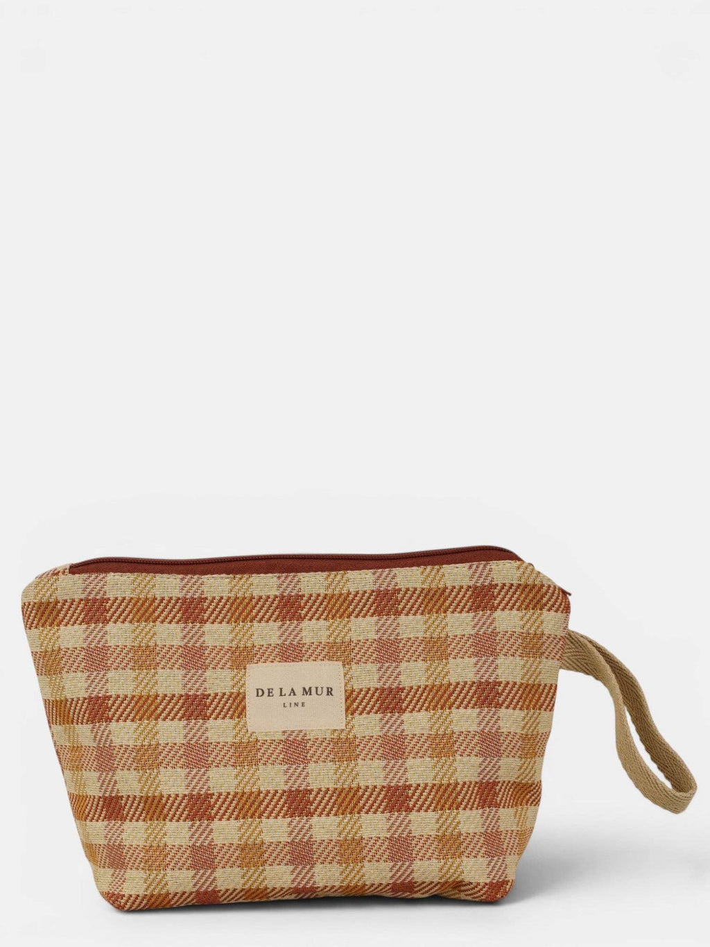 Zia Gingham Jacquard Large Makeup Bag