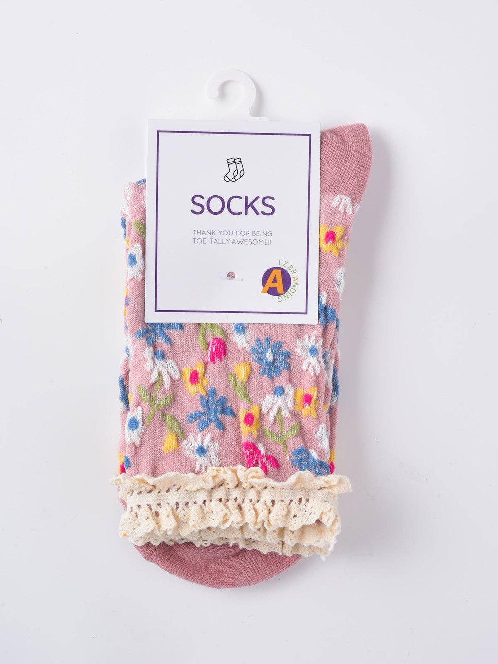 Rufia - Lace Trim Floral Garden Socks