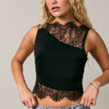 LACE DETAIL SLEEVELESS TOP