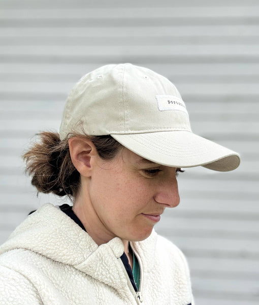 Custom Hand Stamped Baseball Cap - Stone