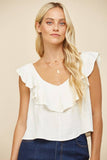 Ruffled Crop Blouse