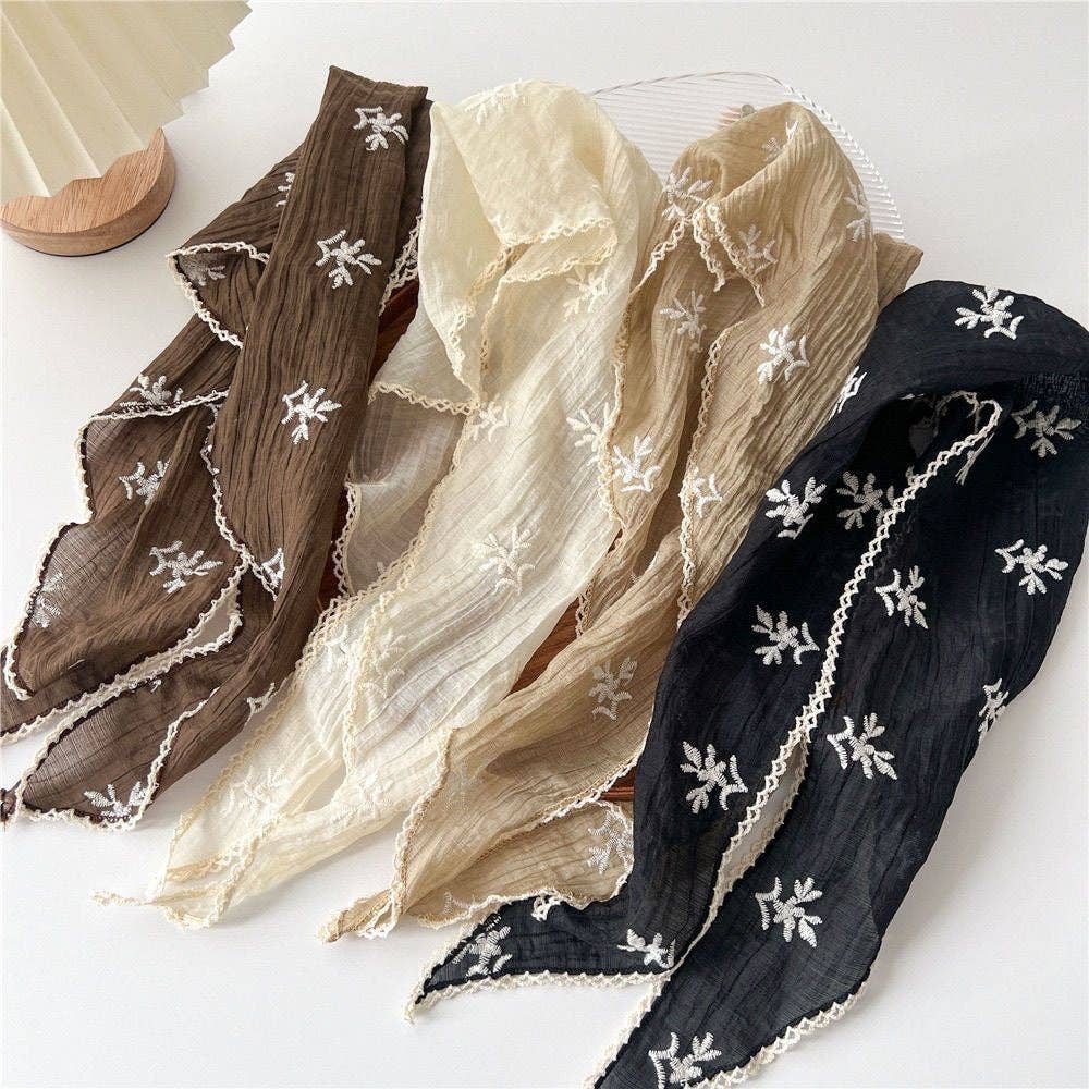 Clara Lace Trim Scarf