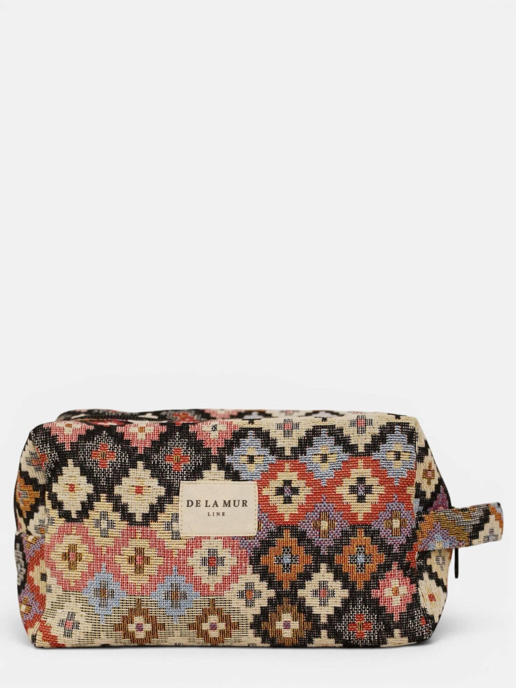 Ore Geometric Jacquard Squared Makeup Bag