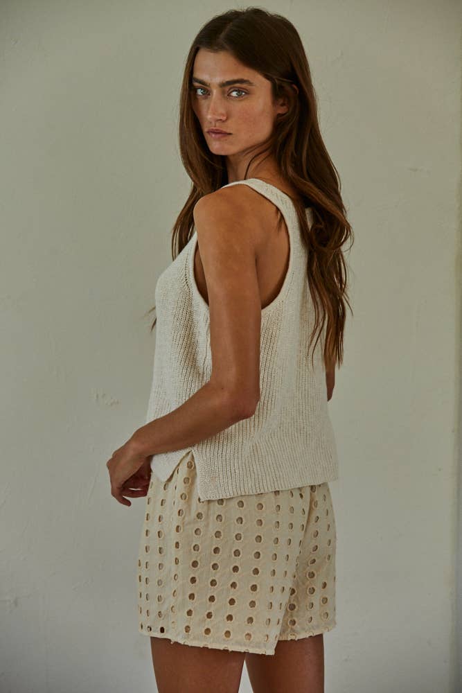 Kimberley Sweater V-Neck Sleeveless Tank Top