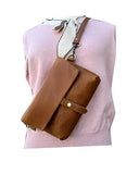 Crazy horse genuine leather crossbody