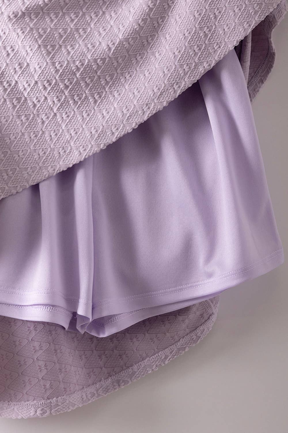 Textured Knit Activewear Dress W/ Inside Shorts