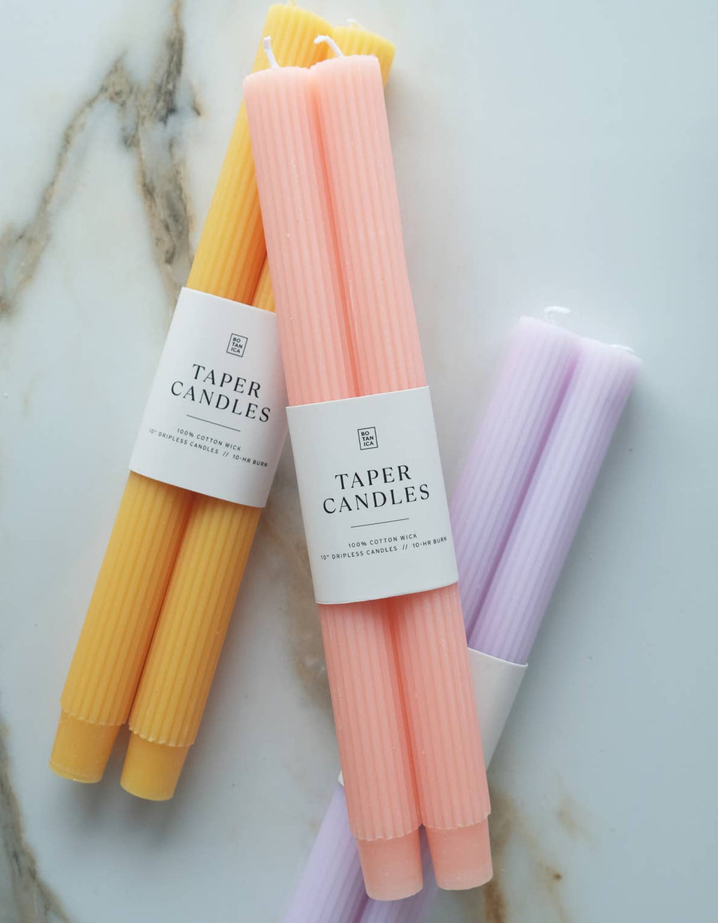 Taper Candle Pair, Lavender