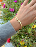 Gold Faith Letter Bracelet- Lg