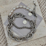 Cable Links Silver Chunky Bracelet stainless steel