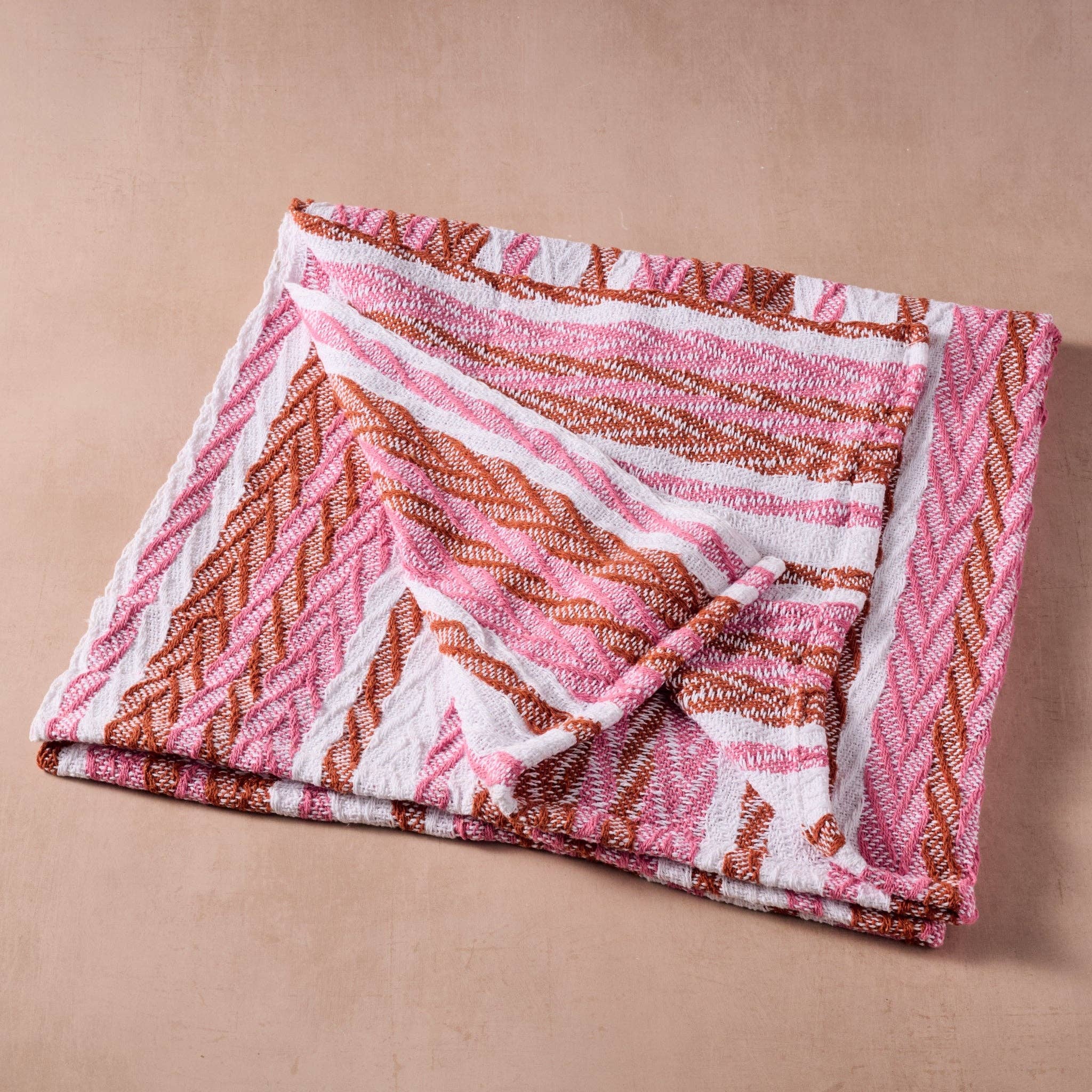 Garmee Upcycled Cotton Beach Blanket - Pink