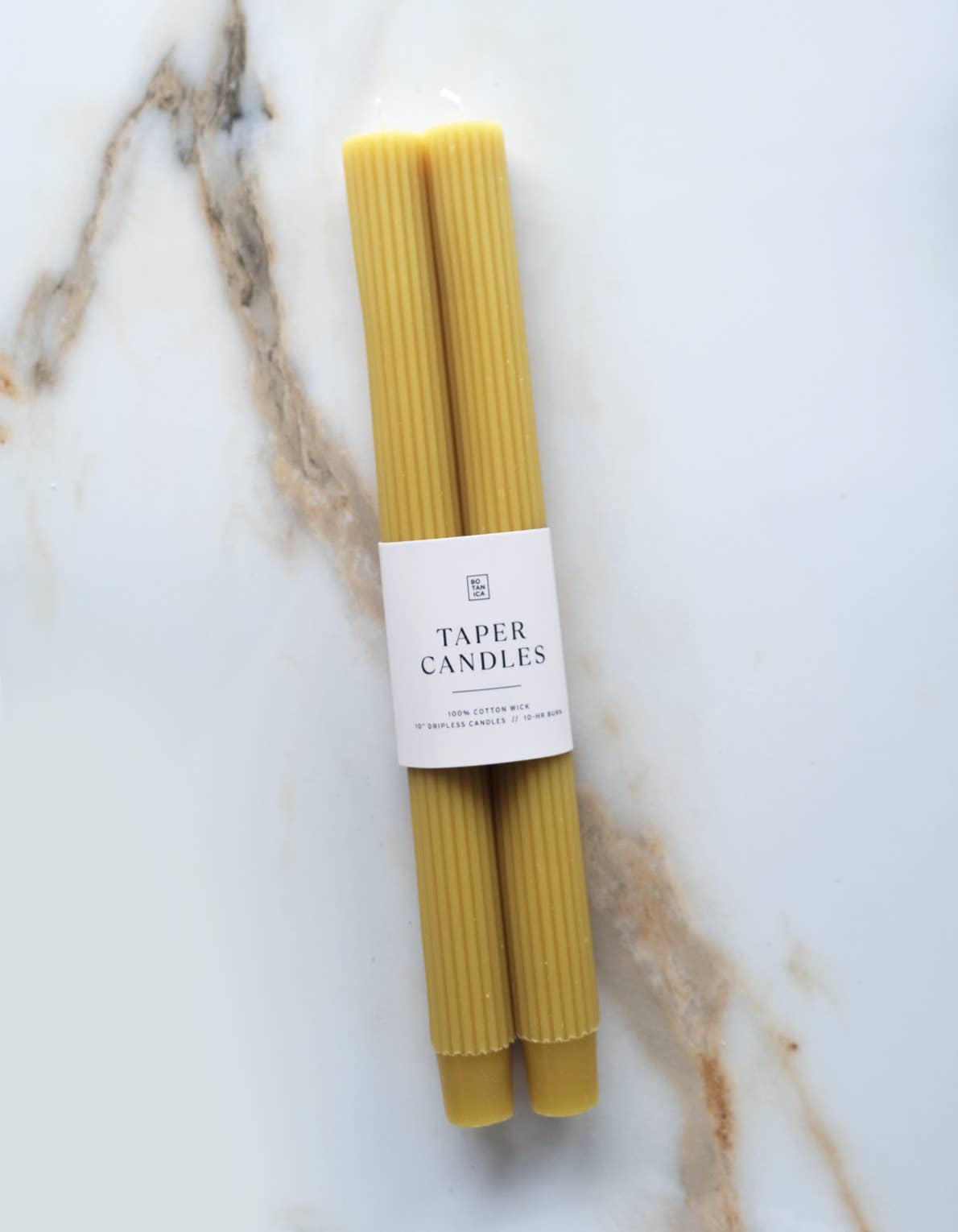 Taper Candle Pair, Martini Olive