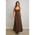 Linen Flared Maxi Skirt