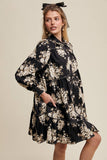 Floral Tiered Shirt Dress