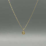 Gold Block Letter Necklace