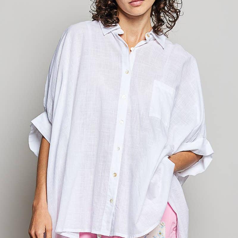 Half Sleeve Cotton Roomy Fit Casual Shirt