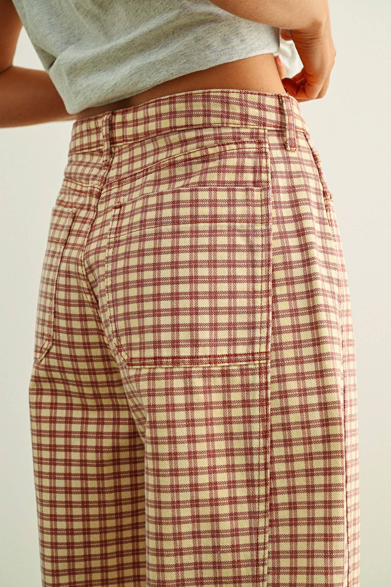 Mini Checker Barrel Pants - 6 Colors