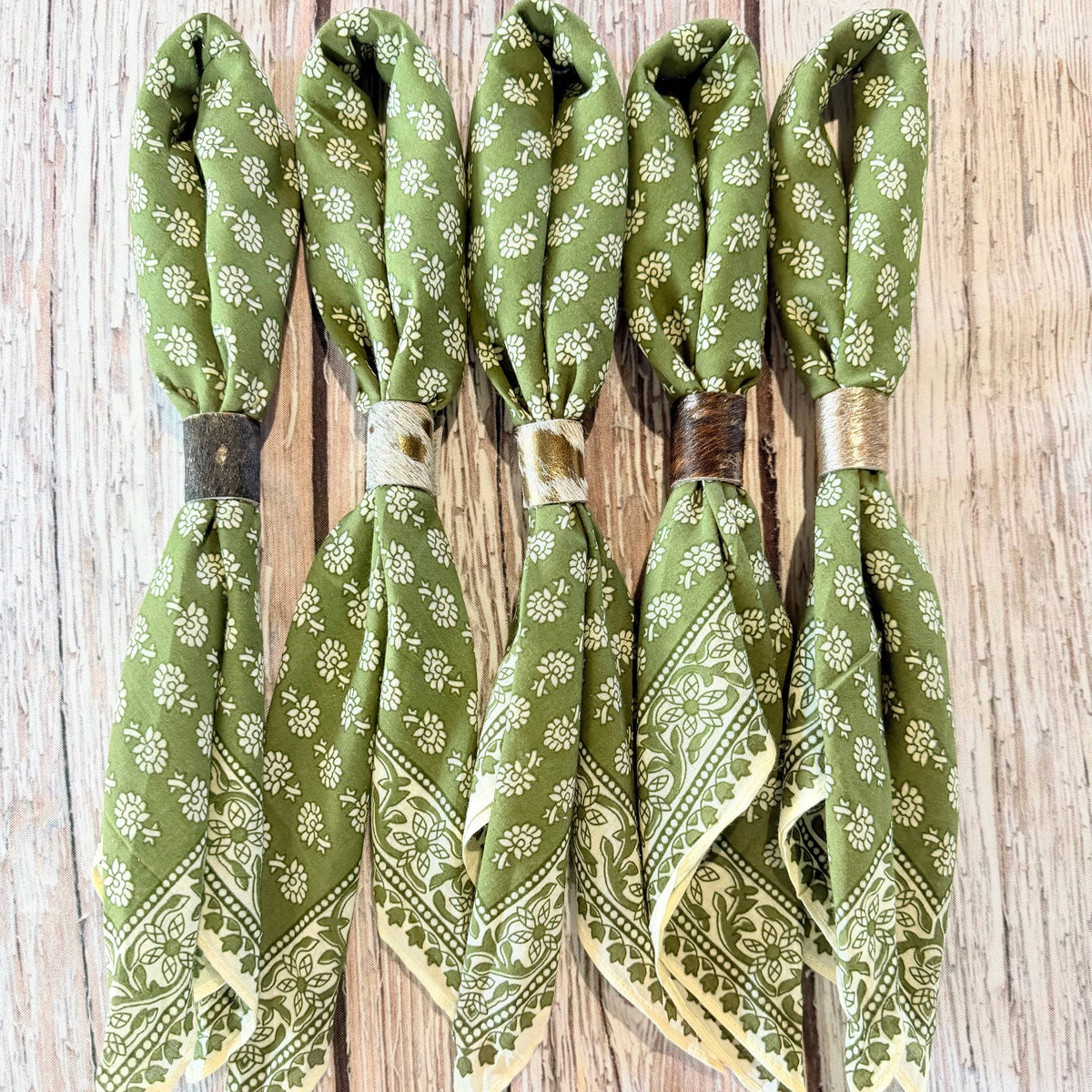 Olive Floral Bandanas