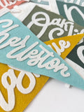 Custom city / state / location pennant