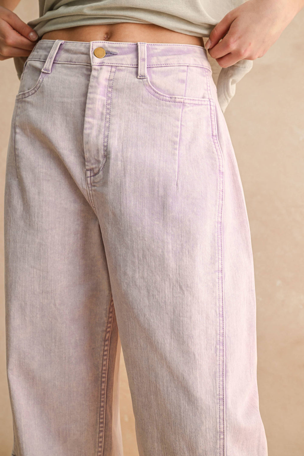 POP COLOR BARREL PANTS