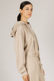 P. CILL Butter Modal Cropped Hoodie Top
