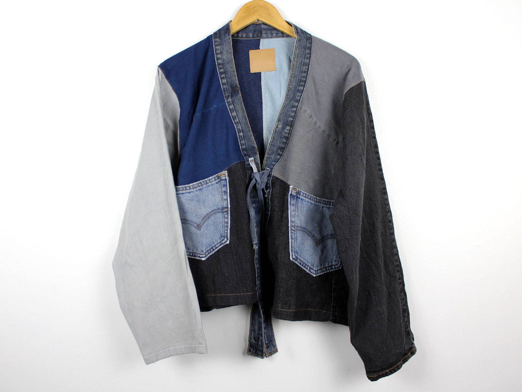 Upcycled Patchwork Denim Jacket