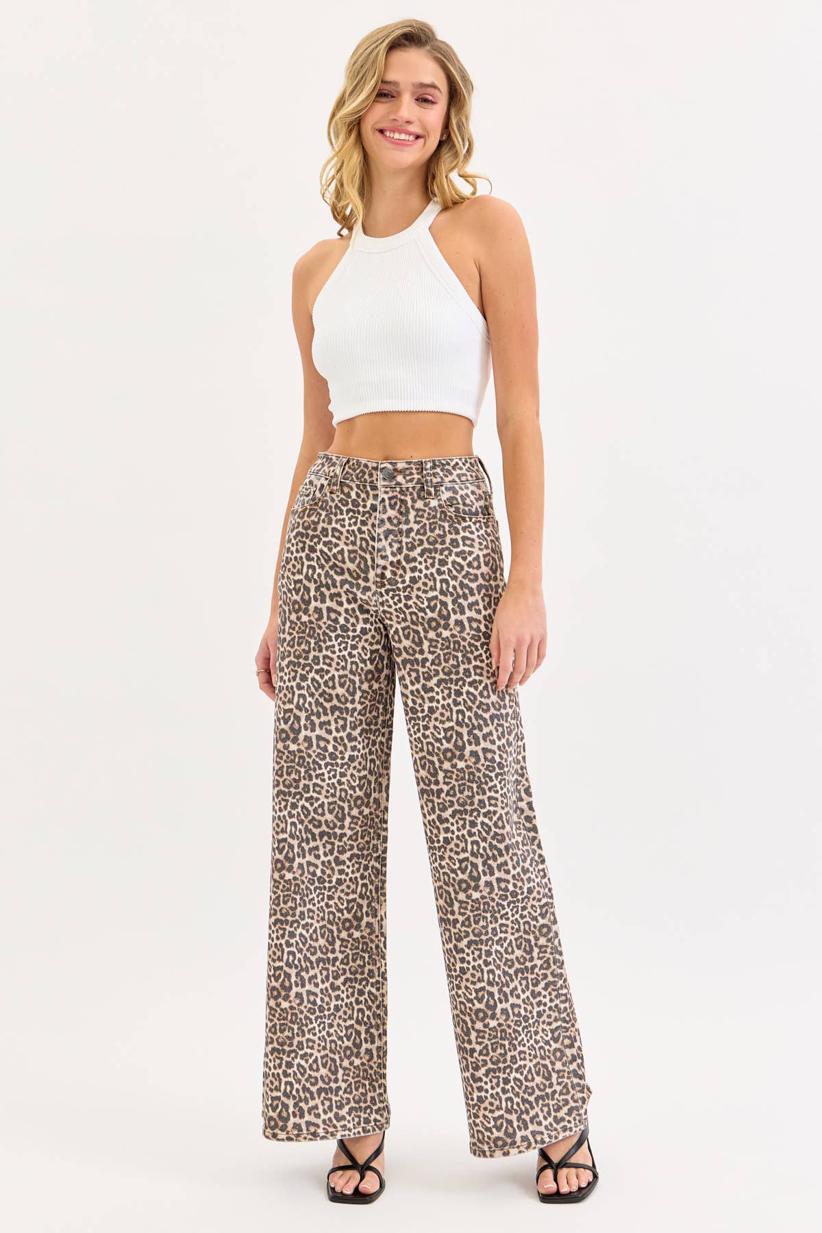 Leopard High Rise Wide Leg