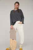 CREW NECK RIBBED LONG SLEEVE KNIT TOP (PRE-ORDER)
