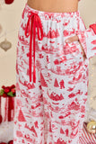 Christmas Toile Printed Pajama Set