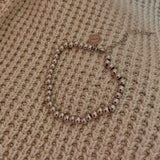 Gold or Silver Beaded adjustable bracelet waterproof