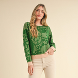 Lace Knit Pattern Sweater