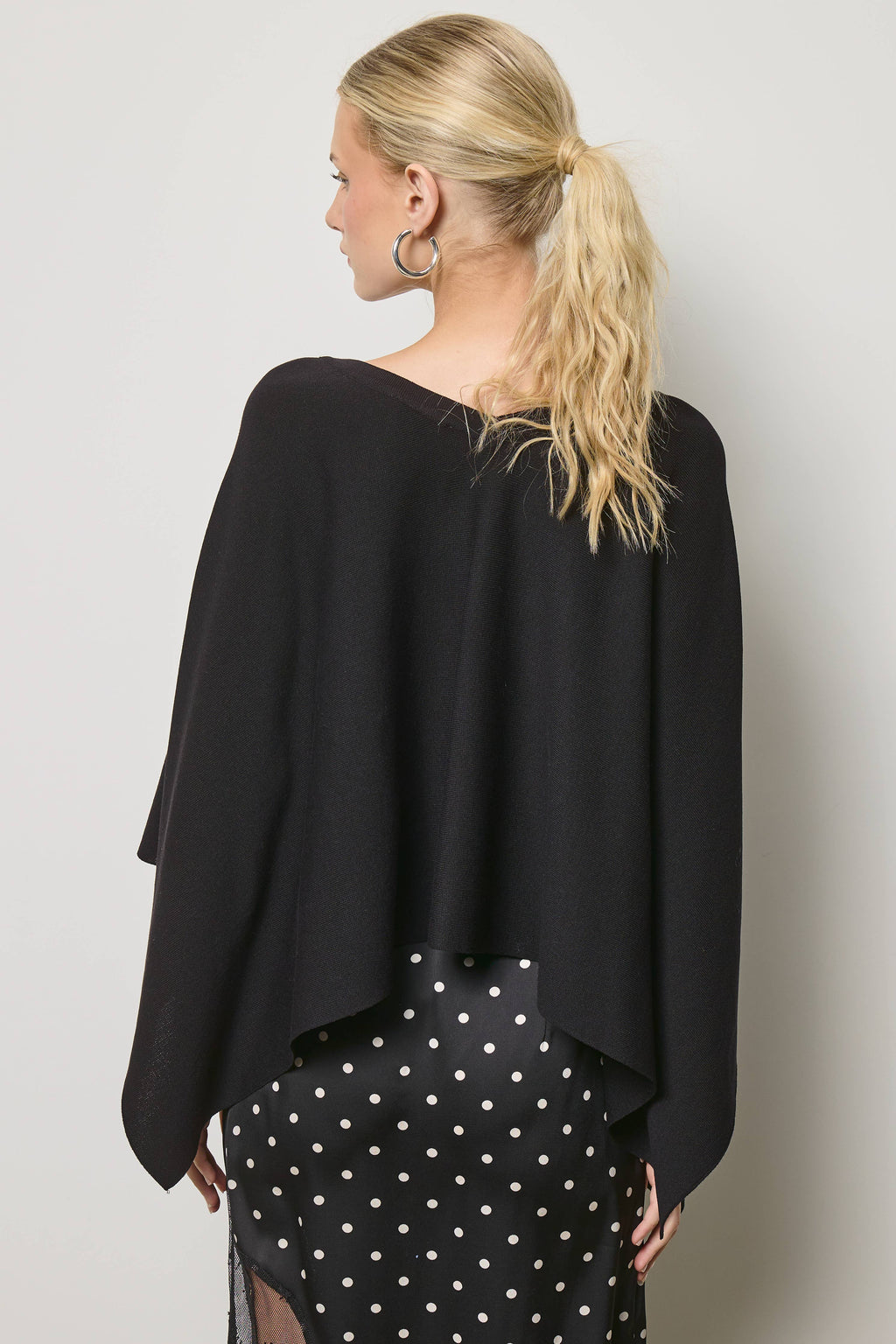 Asymmetric Knit Poncho Top - 2 Colors