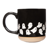 Ghost Pattern Stoneware Coffee Mug - Halloween Decor